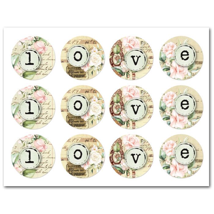 Icing Sheets Love Letters Cookie/Cupcake