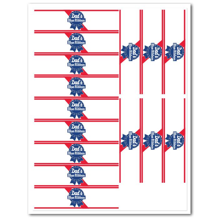 Icing Sheet MINI Dad's Blue Ribbon Labels