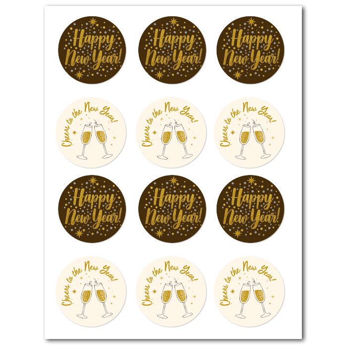 Icing Sheets New Year's Eve Cookie