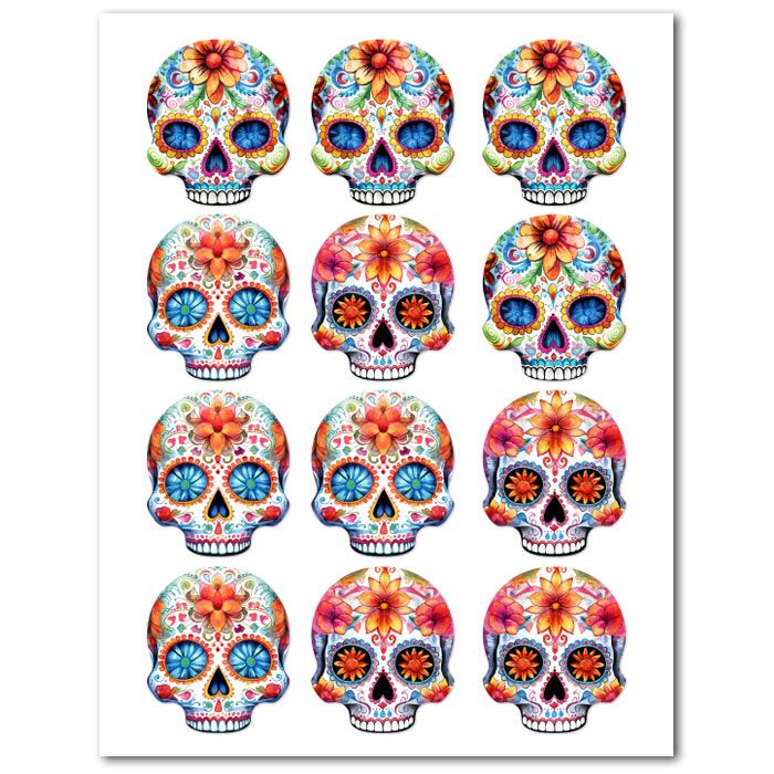 Icing Sheets Oreo Sugar Skulls