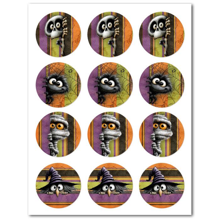 Icing Sheets Peeping Creepies Cookie/Cupcake