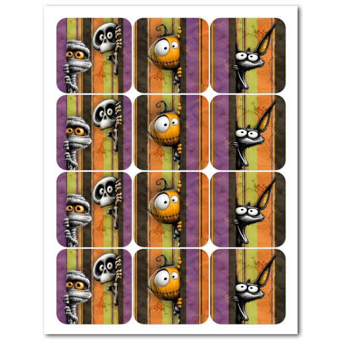 Icing Sheets Peeping Creepies Squares