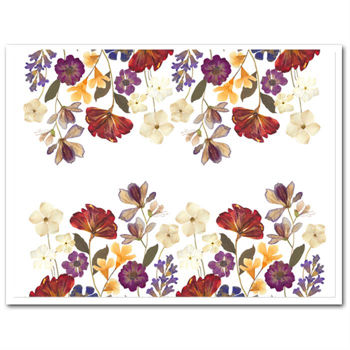 Icing Sheet Pressed Wildflower Borders