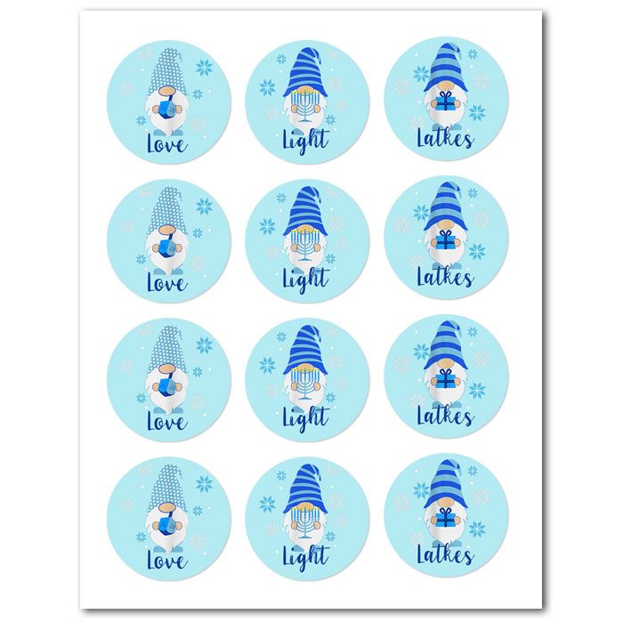 Icing Sheets Hanukkah Gnomes Cookie/Cupcake