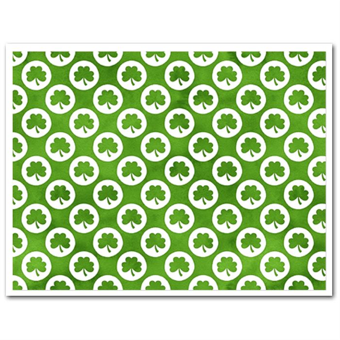 Icing Sheet Watercolor Shamrock Polkadots