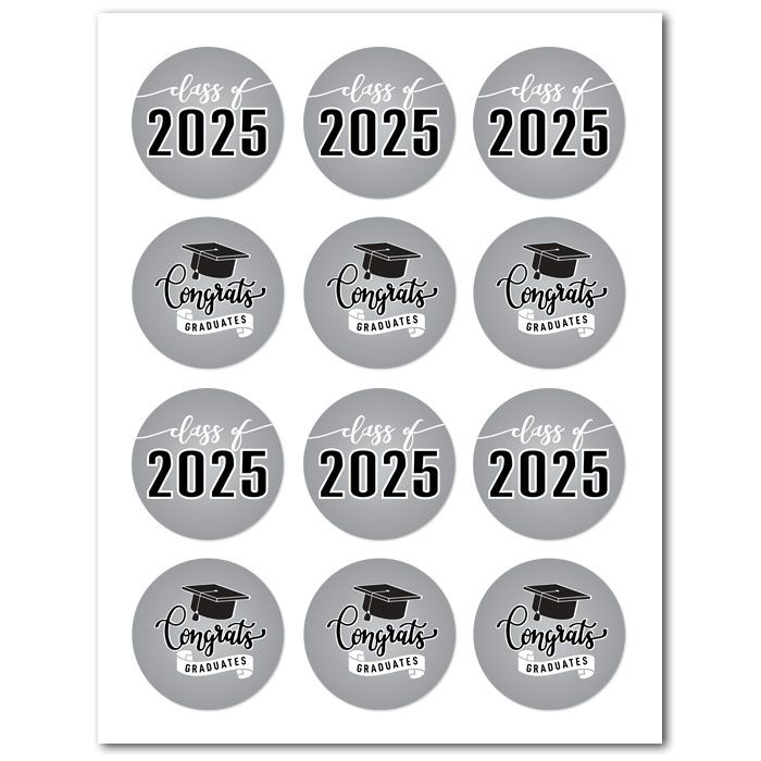 Icing Sheets Graduation Cookie Silver (SL-72)