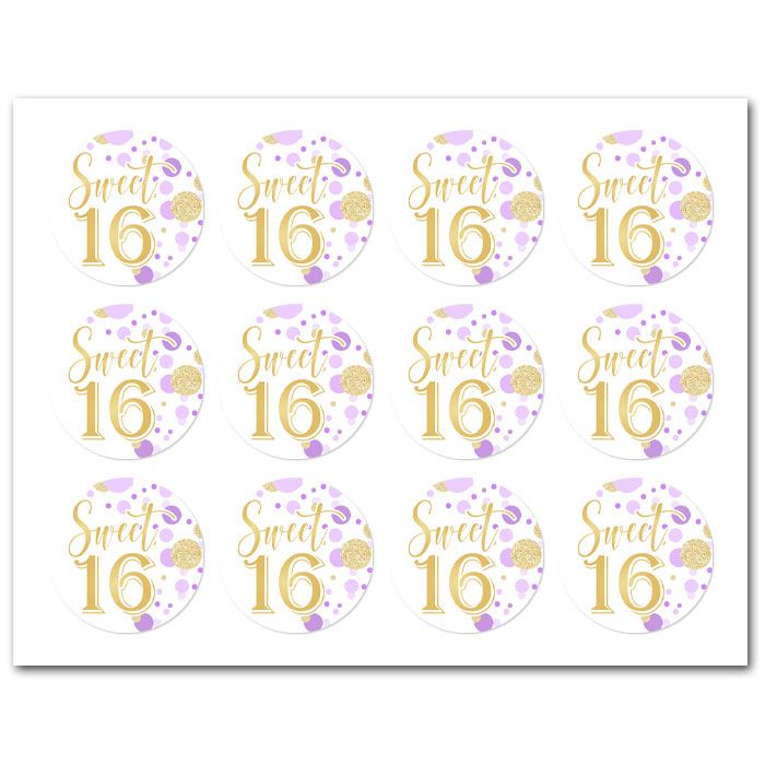 Icing Sheets Sweet 16 Bubbles Cookie/Cupcake