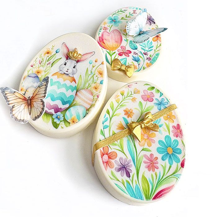 Icing Sheets Watercolor Eggs Cookie
