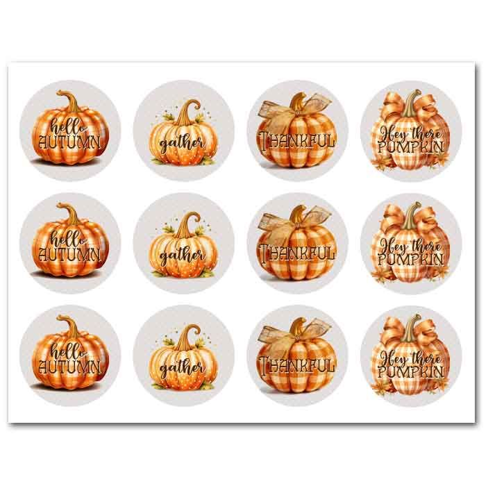 Icing Sheets Watercolor Pumpkins Cookie/Cupcake