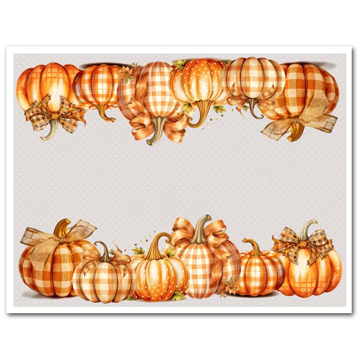 Icing Sheet Watercolor Pumpkins Cake Wrap