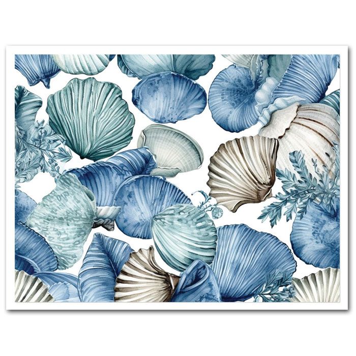 Icing Sheet Watercolor Seashells