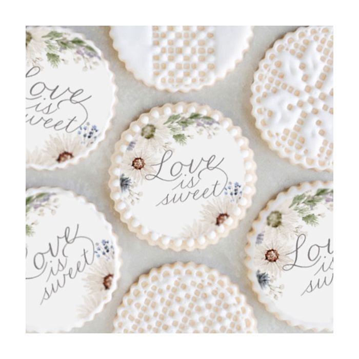 Icing Sheets Love is Sweet Wildflowers Cookie