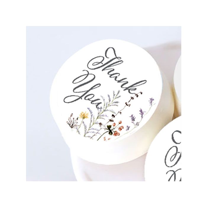 Icing Sheets Thank You Watercolor Wildflowers Cookie