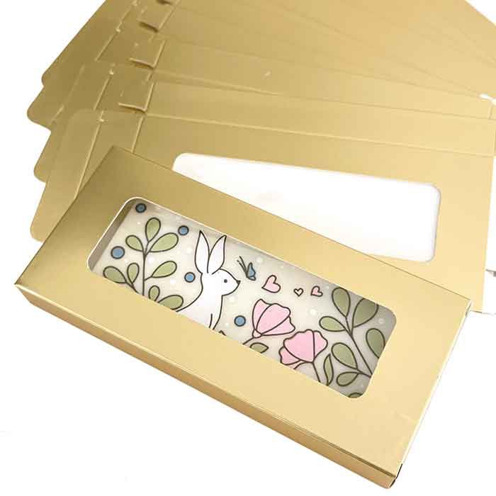 Plain Candy Bar Window Boxes Gold (SKU 67259)