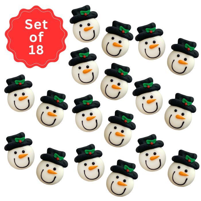 Royal Icing Snowman Faces