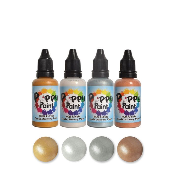 Poppy Paints for Chocolate Essential Metallics Set