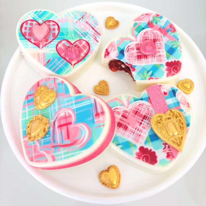 Icing Sheets Preppy Hearts 