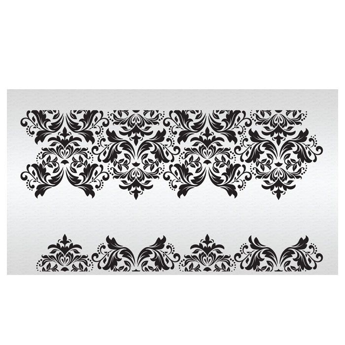 Queluz Damask Double Barrel Stencil