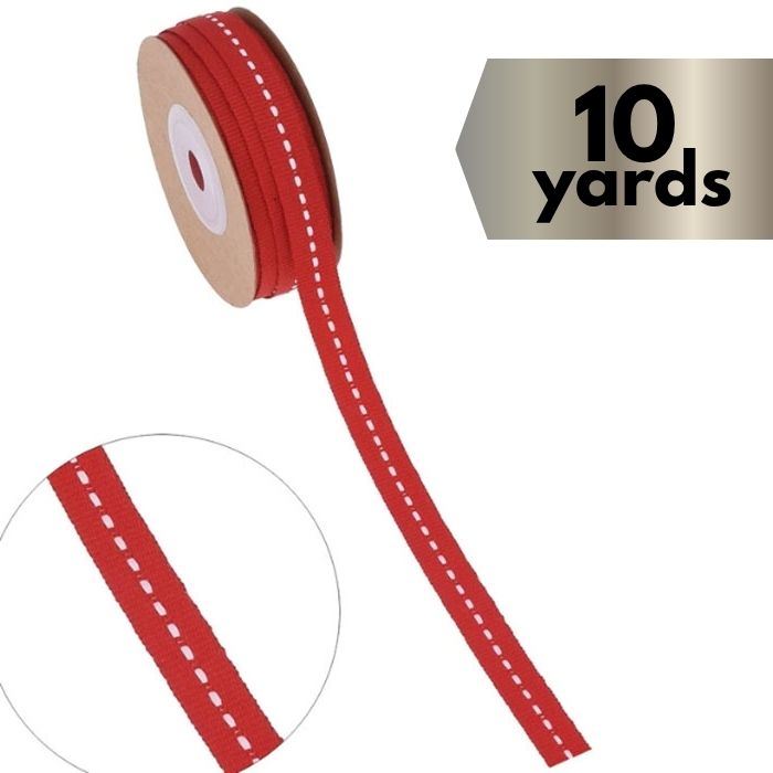 Red Center Stitch Ribbon
