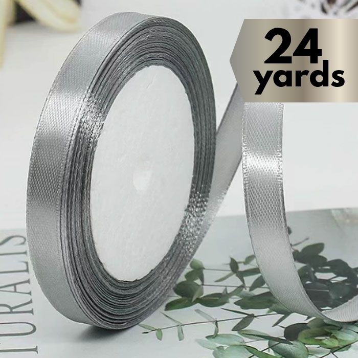 Satin Ribbon Silver