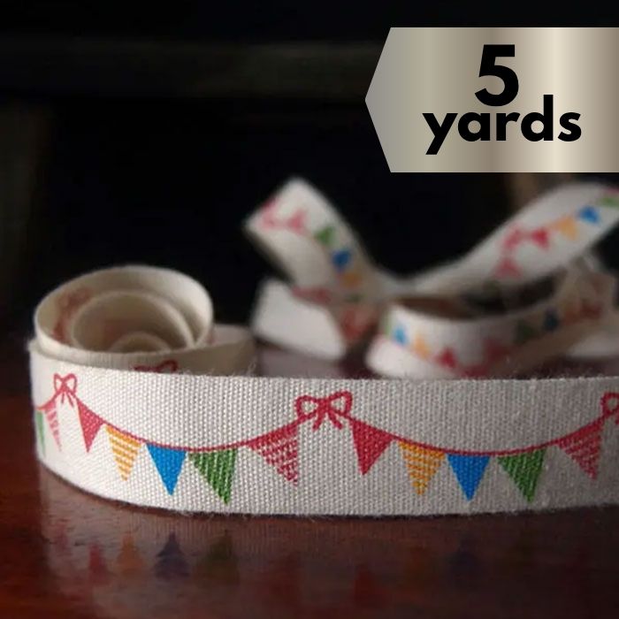 Celebration Banners Linen Ribbon