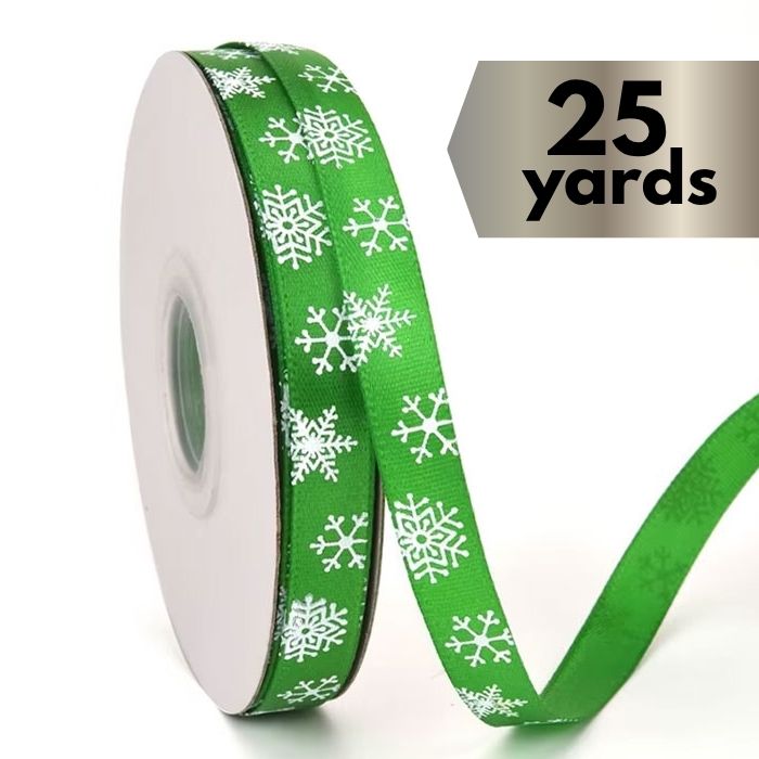 Ribbon Snowflakes Green