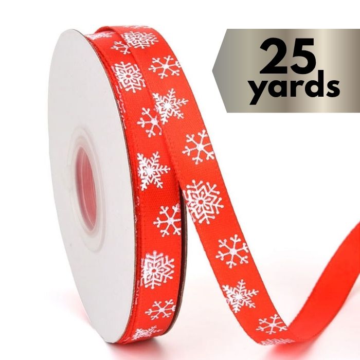 Ribbon Snowflakes Red