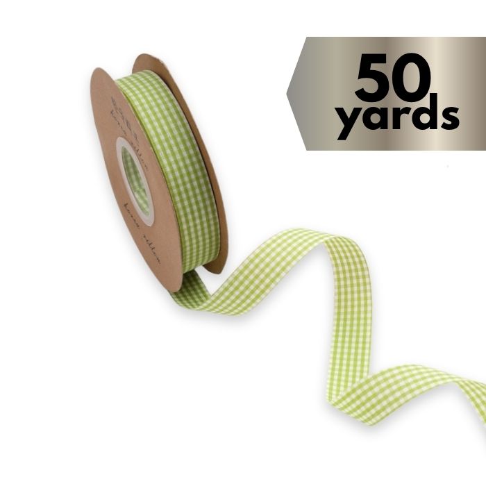 Ribbon Gingham Apple Green