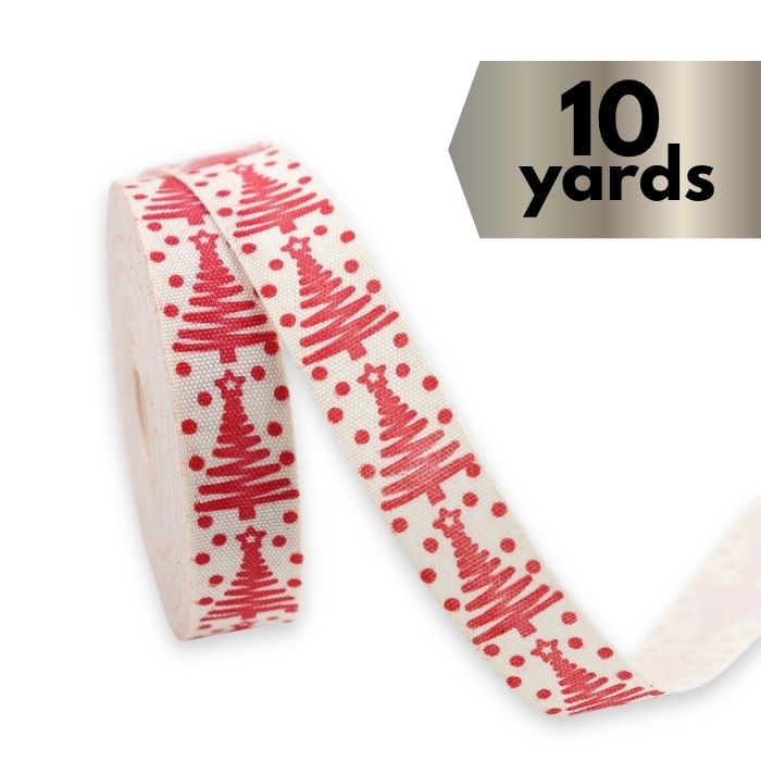 Ribbon Grosgrain Red Christmas Trees