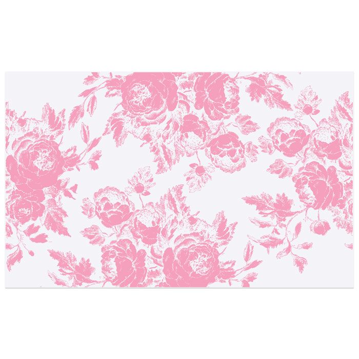 Chocolate Transfer Sheet Rose Damask Pink