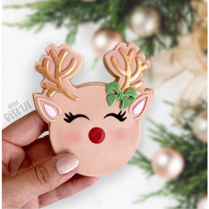 Cookie Embosser Set Rudolph Face