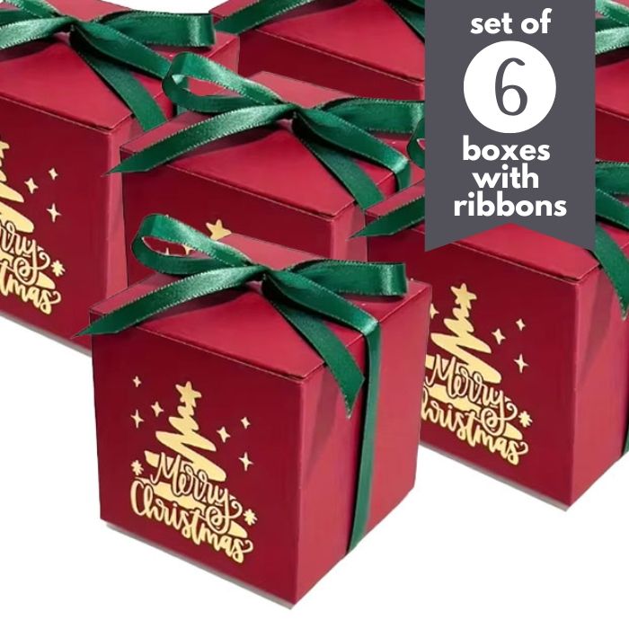 Gold Foil Christmas Treat Boxes