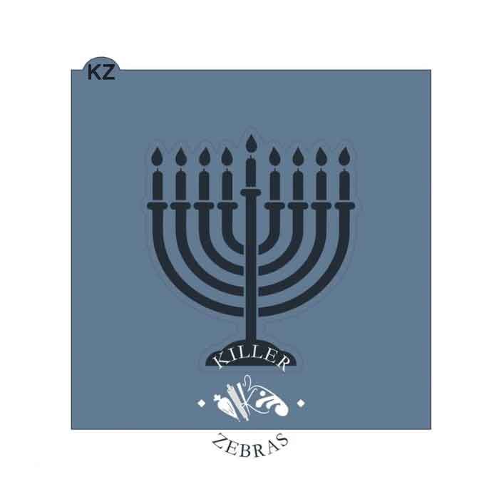 Mini Menorah Stencil by Killer Zebras