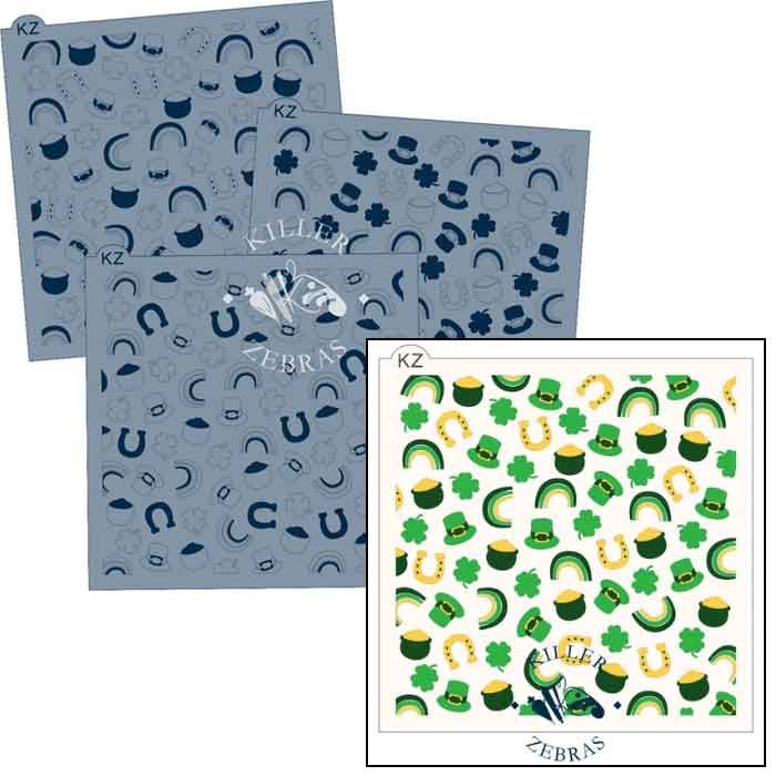St. Paddy's Day 3 Part Stencil by Killer Zebras