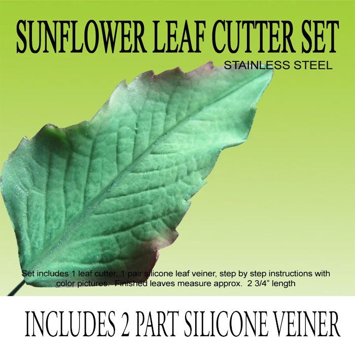 Cutter/Veiner Set Sunflower Leaf