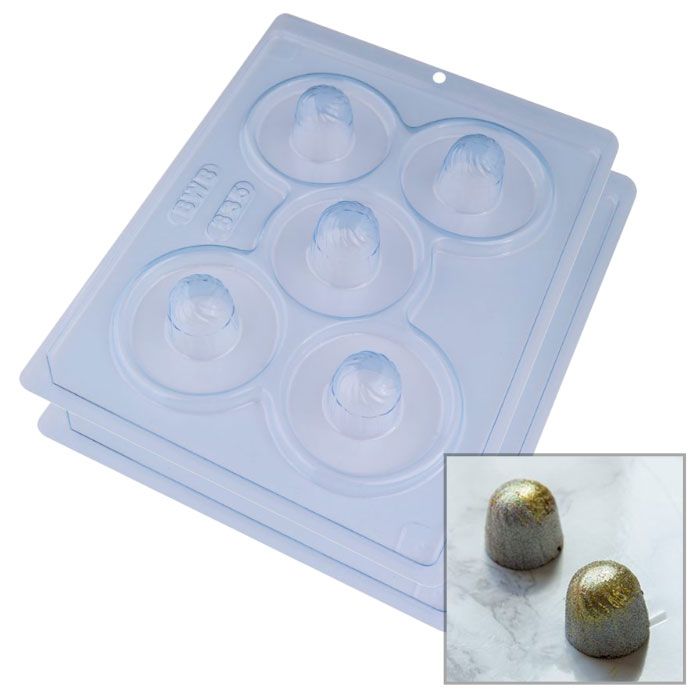 Swirl Top Bon Bon 3 Part Chocolate Mold