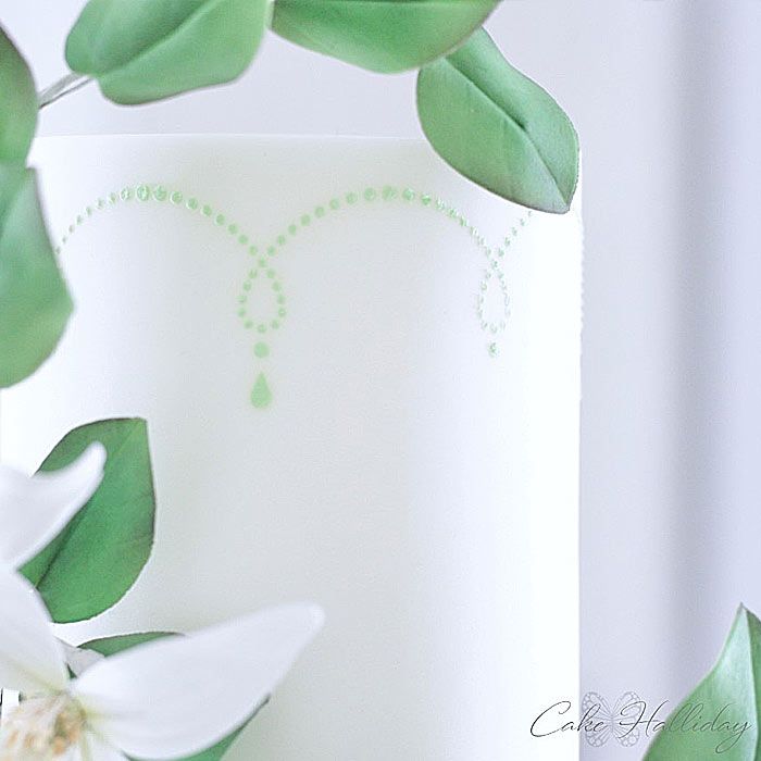 Teardrop Border Stencil