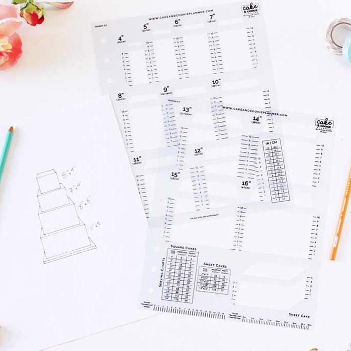 Square Cake Sketching Templates v 2.0