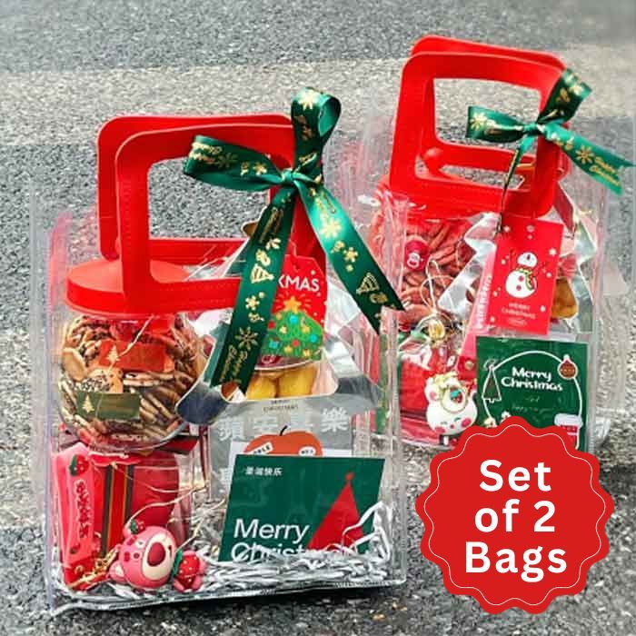 Deluxe Vinyl Reusable Gift Bags Red