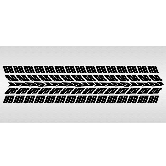 Tire Tread Seamless Stencil Shortened 4" Tall