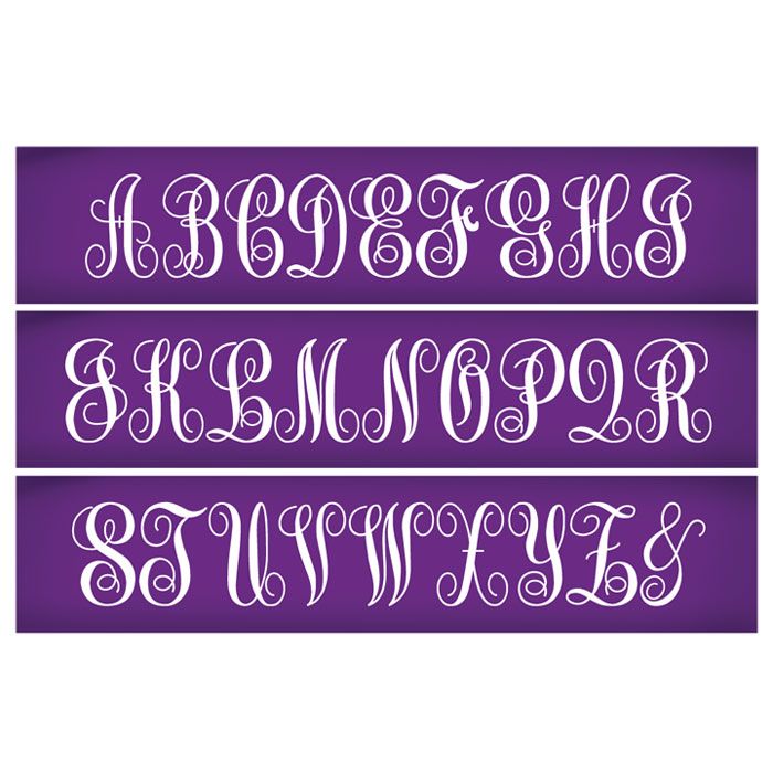  Traditional Monogram Alphabet Mesh Stencil LARGE