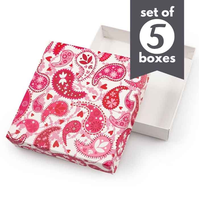 Pink Paisley Treat Boxes 