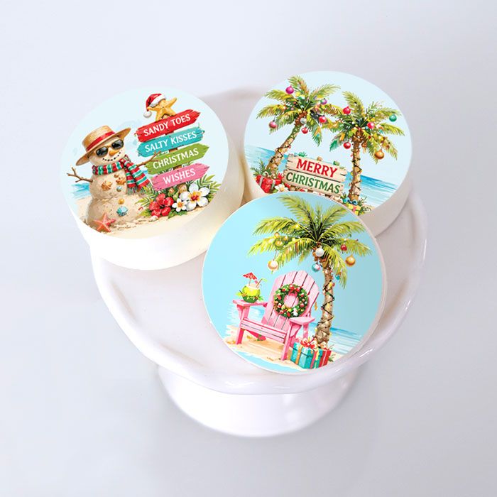 Icing Sheets Tropical Christmas Cookie/Cupcake