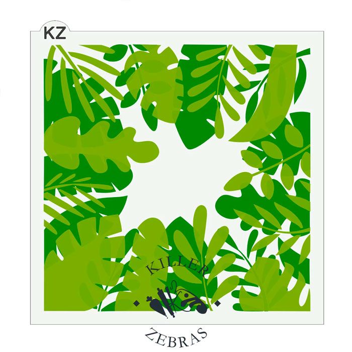 Tropcal Leaf Frame 2 Part Stencil by Killer Zebras