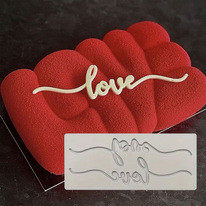 Tuile Mold Love Script