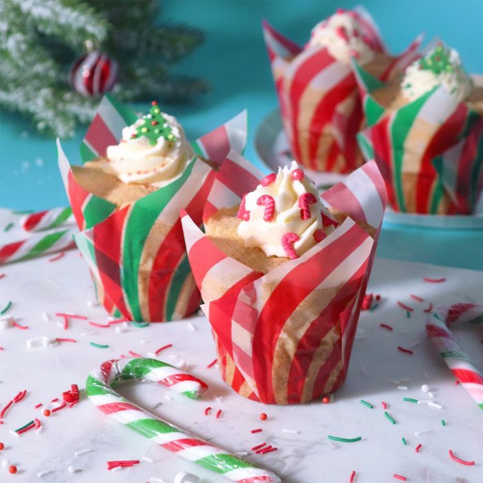 Candy Cane Stripe Tulip Muffin Cases