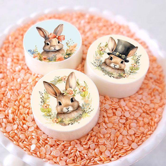 Icing Sheets Watercolor Bunnies Cookie/Cupcake