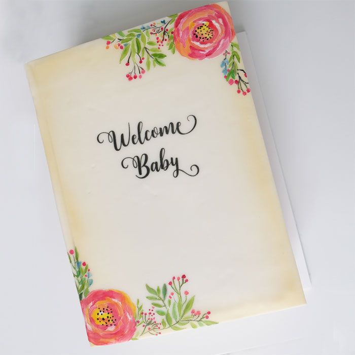 Watercolor Welcome Baby Mesh Stencil Set