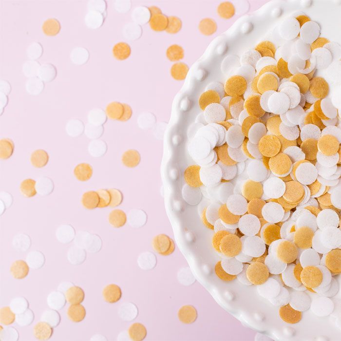 Sprinks Wafer Confetti Gold & White Mix