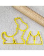 Standing Bunny Egg Holder Cutter Set